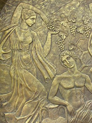 Copper bas-relief on the basis of ancient Greek myths