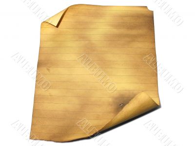 Old lined burned paper background with empty space for text or image