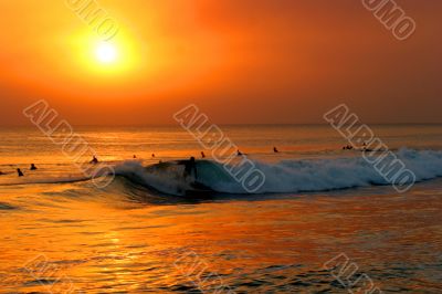 Surfers with Sunset Surfers with Sunset