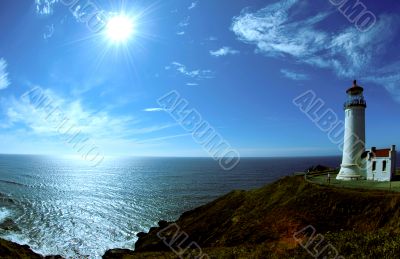 Lighthouse and Cliffs Lighthouse and Cliffs