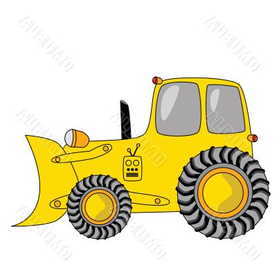 Cartoon bulldozer
