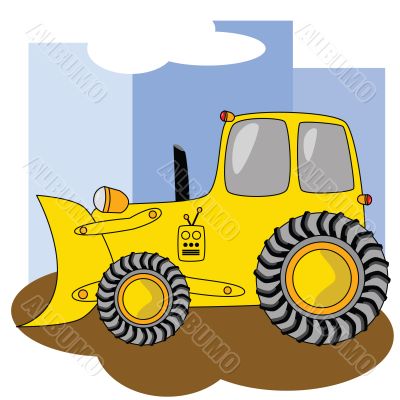 Cartoon bulldozer 2 Cartoon bulldozer 2