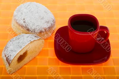 Doughnut and coffee