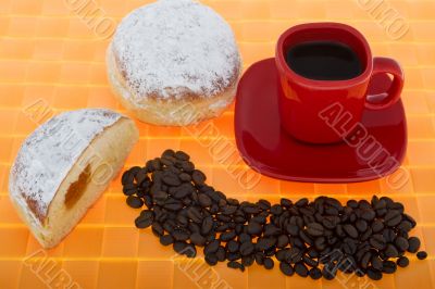 Doughnut and coffee