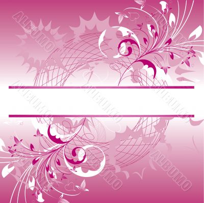 Floral background with a frame for a text.