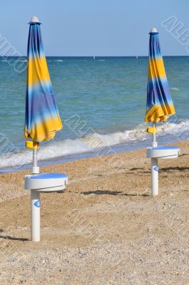 Parasols at the beach