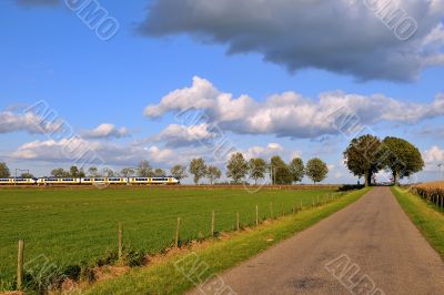 Train in landscape