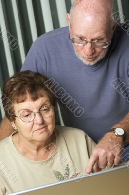 Senior Adults on Laptop Computer