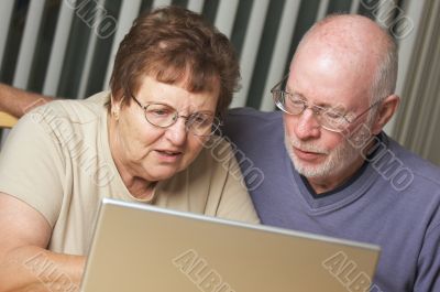 Senior Adults on Laptop Computer