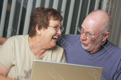 Senior Adults on Laptop Computer