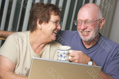 Senior Adults on Laptop Computer