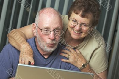 Senior Adults on Laptop Computer