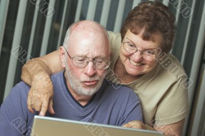 Senior Adults on Laptop Computer