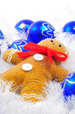 Gingerbread Man with Blue Decorations Gingerbread Man with Blue Decorations