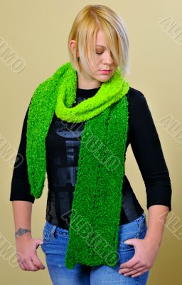 Blond Woman with Green Scarf Blond Woman with Green Scarf