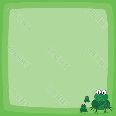 Cartoon frog page layout