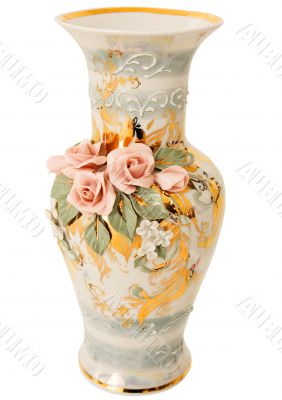 Vase on white