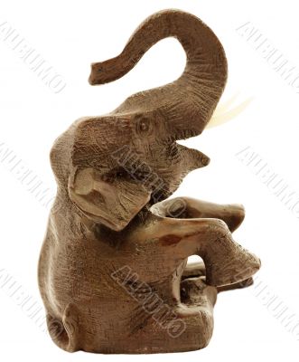 Brown statuette of elephant