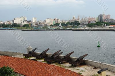 Cannons protecting Havana Bay