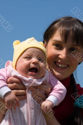 Baby with mom