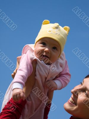 Baby with mom