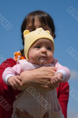 Baby with mom