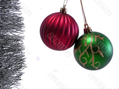 Christmas Ornaments with Branch