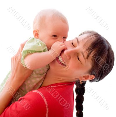 Baby with mom Baby with mom