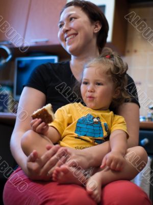 Daughter with mom Daughter with mom