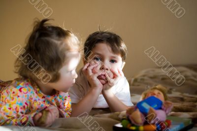 Two children