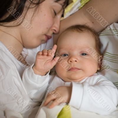 Baby with mother Baby with mother