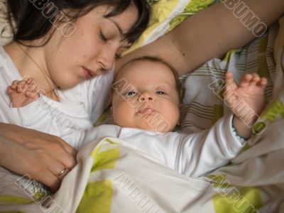 Baby with mother