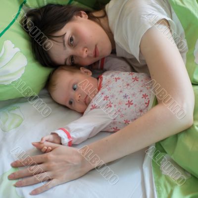 Baby with mom Baby with mom