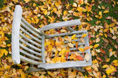 deckchair in autumn