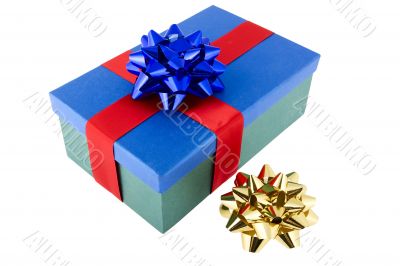 Present packed with bow Present packed with bow