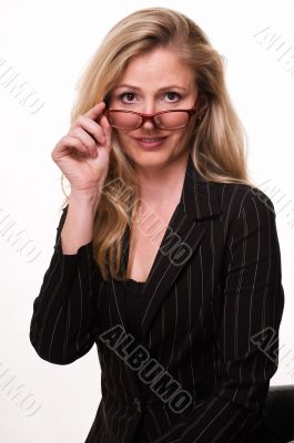 Business woman in glasses