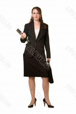 Full body of business woman