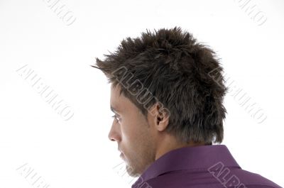 back pose of man`s face