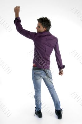 back pose of standing model