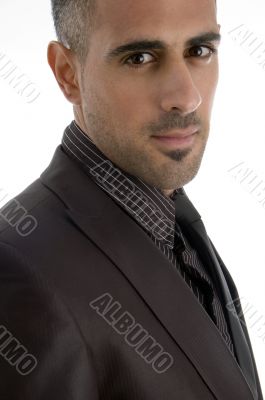 side pose of businessman