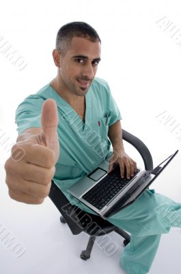 american doctor with notebook
