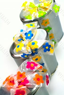 tree beautiful metal gift boxes