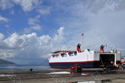 Arrival from the ferry boat