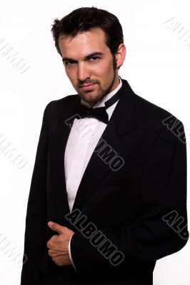 Handsome man in tuxedo