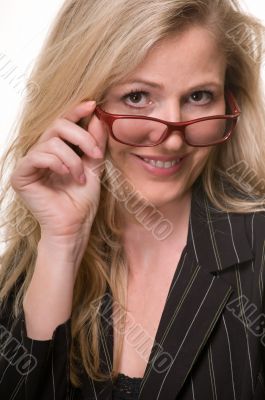 Business woman in glasses