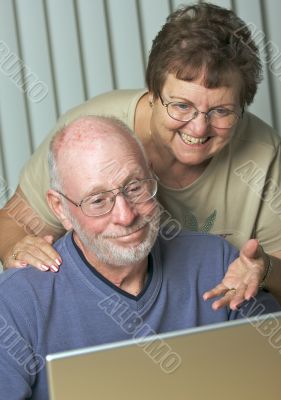 Senior Adults on Laptop Computer