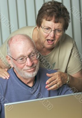 Senior Adults on Laptop Computer