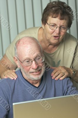 Senior Adults on Laptop Computer