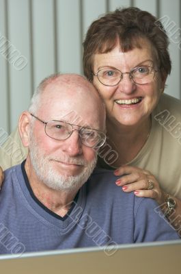 Senior Adults on Laptop Computer