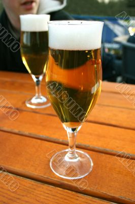 Two beer glasses